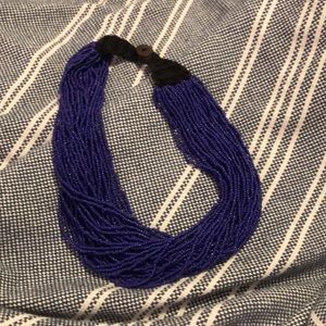 Blue beaded necklace
